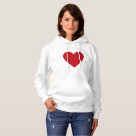Muzieknoten in het hart hoodie