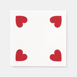 Muzieknoten in het hart, Papier Napkin Servet