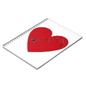 Muzieknoten in het hart, Spiral Photo Notitieboek (Linkerzijde)