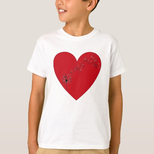 Muzieknoten in het hart, T-Shirt (Voorkant)