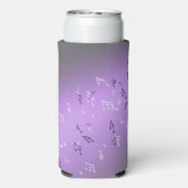 Muzieknoten in het maanlicht seltzer blikjeskoeler (Seltzer Achterkant)