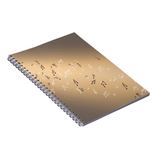 Muzieknoten in het Moonlight Golden Notitieboek (Rechterzijde)