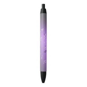 Muzieknoten in het Moonlight Lila Zwarte Inkt Pen