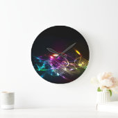 muzieknoten in kleur voor muziekliefhebbers grote klok (Huis)