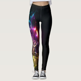 Muzieknoten in kleur voor muziekliefhebbers leggings