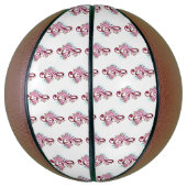 Muzieknoten in vioolsleutel met Sakura bloemen Basketbal (Verticaal)