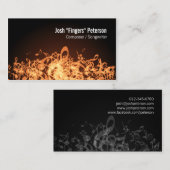 Muzieknoten Jumble Oranje Visitekaartje (Voorkant / Achterkant)