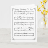 Muzieknoten Kaart (Gele Bloem)