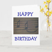 muzieknoten kaart (Gele Bloem)