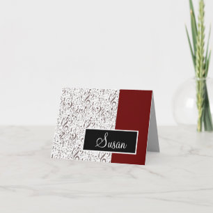 Muzieknoten Kaart met naam