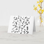 Muzieknoten Kaart op zaterdag -  tekst (Gele Bloem)