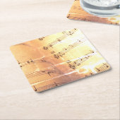 Muzieknoten Kartonnen Onderzetters (Schuin)