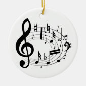 Muzieknoten Keramisch Ornament (Voorkant)