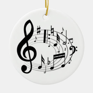Muzieknoten Keramisch Ornament