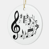 Muzieknoten Keramisch Ornament (Links)