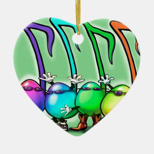 Muzieknoten Keramisch Ornament (Voorkant)