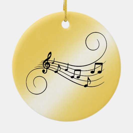 Muzieknoten Keramisch Ornament (Achterkant)