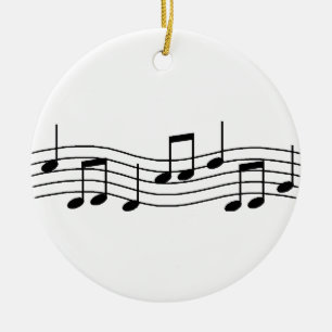 Muzieknoten Keramisch Ornament