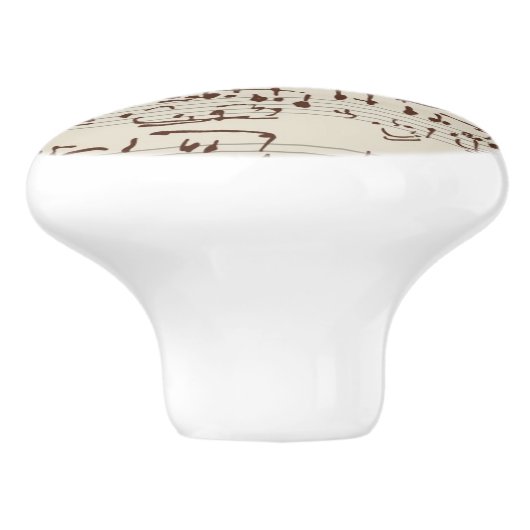 Muzieknoten Keramische Knop (Zijkant)