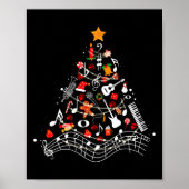 Muzieknoten kerstboom Musical Teacher Music X Poster (Voorkant)