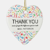 Muzieknoten Kerstmis met docent Keramisch Ornament (Rechts)