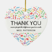 Muzieknoten Kerstmis met docent Keramisch Ornament (Achterkant)