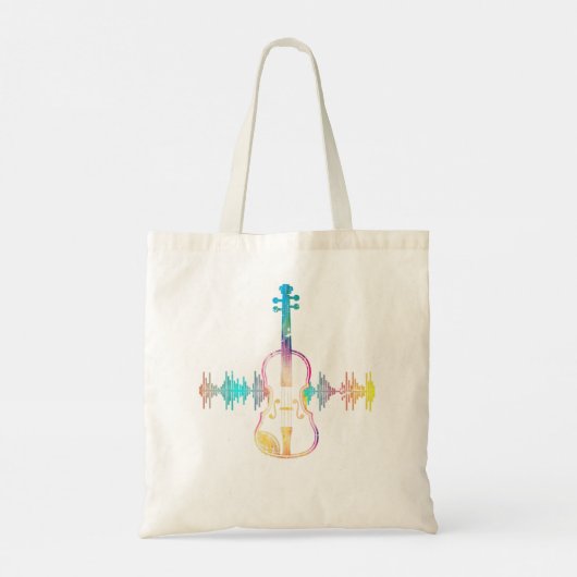 Muzieknoten Klassieke muzikant Violin Player Gift Tote Bag (Achterkant)