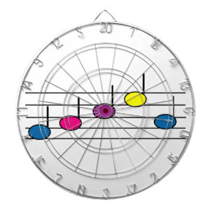 Muzieknoten Kleurrijk Dartbord