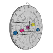 Muzieknoten Kleurrijk Dartbord (Voorkant Links)