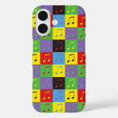 Muzieknoten Kleurrijke 8e Pop Kunstpatroon Case-Mate iPhone Case (Achterkant)
