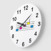 Muzieknoten Kleurrijke Personeelsaantallen Grote Klok (Hoek)