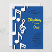 muzieknoten klinken Kinder eerste verjaardag Kaart (Voorkant)