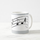 muzieknoten koffie - mok (Voorkant rechts)