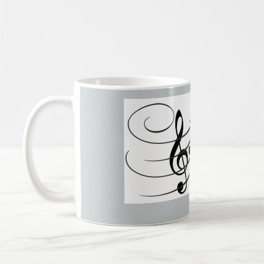 muzieknoten koffie - mok (Links)