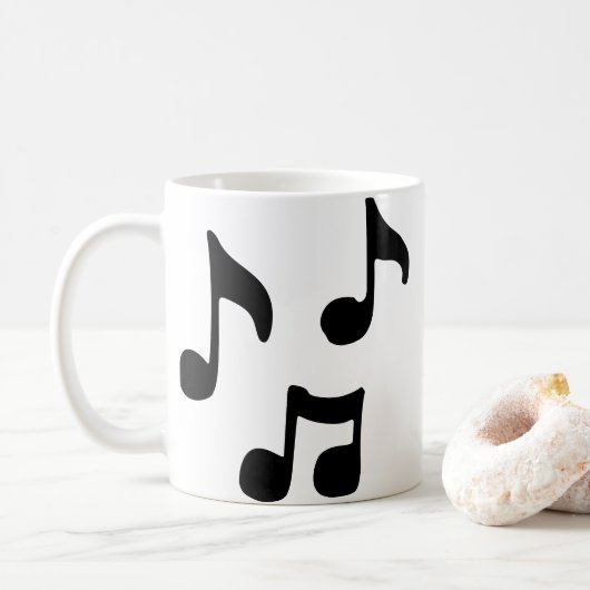 Muzieknoten Koffiemok (Met donut)