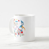 Muzieknoten Koffiemok (Voorkant links)