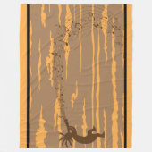 Muzieknoten Kokopelli Fleece Blanket Deken (Voorkant)