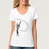 Muzieknoten Kokopelli Native American T-Shirt (Voorkant)