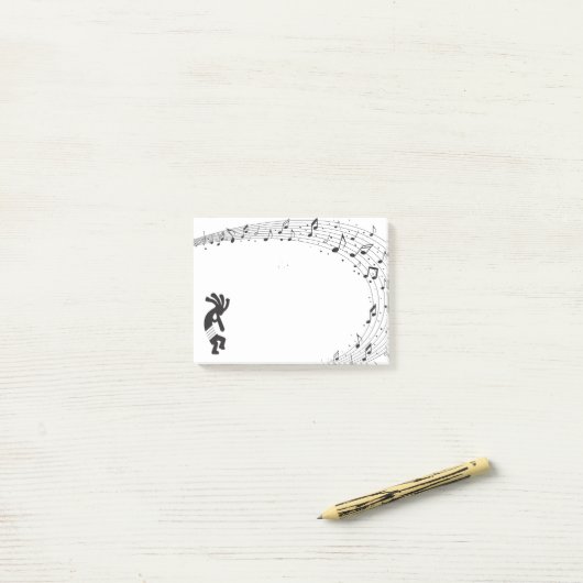 Muzieknoten Kokopelli Post-it® Notes (Op bureau)
