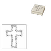 muzieknoten kruisstempel rubberstempel (Gestempeld)