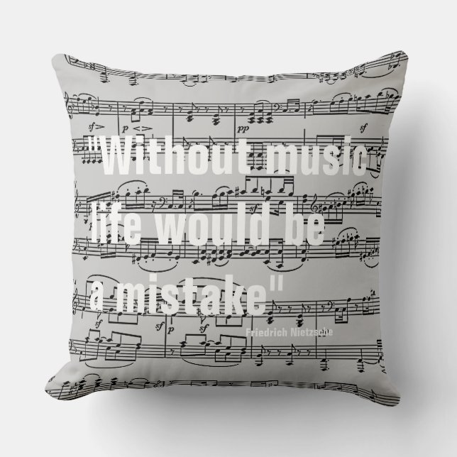 muzieknoten kussen (Voorkant)