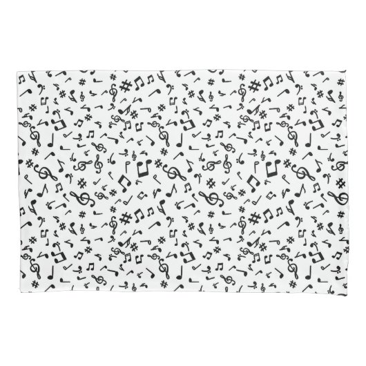 Muzieknoten Kussensloop (Voorkant)