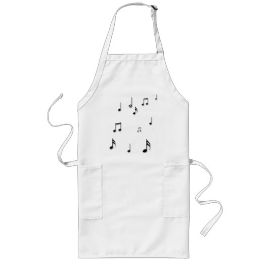 Muzieknoten Lang Schort (Voorkant)