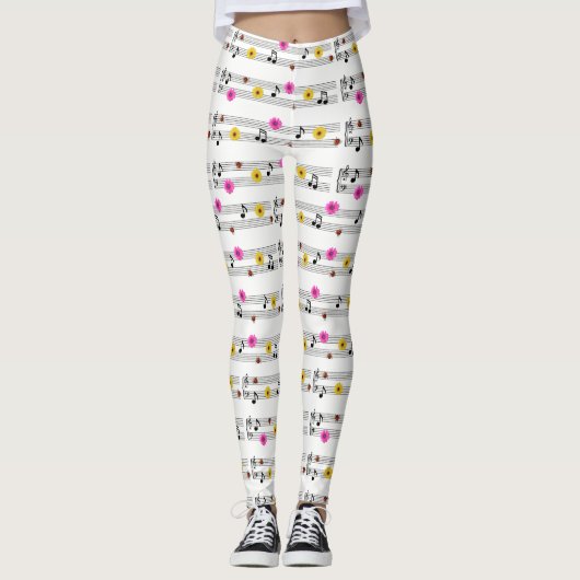 Muzieknoten Leggings (Voorkant)