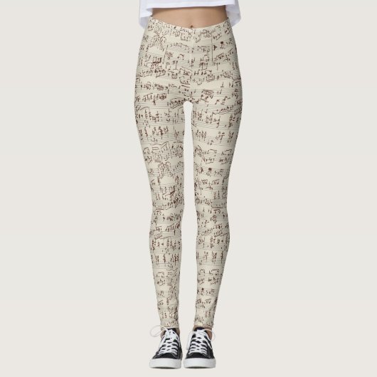Muzieknoten Leggings (Voorkant)