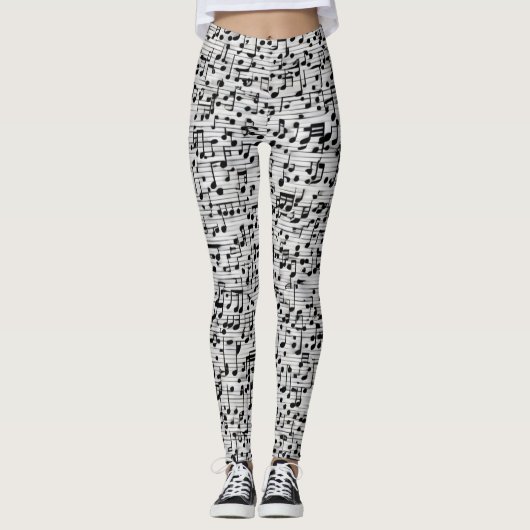 Muzieknoten Leggings (Voorkant)
