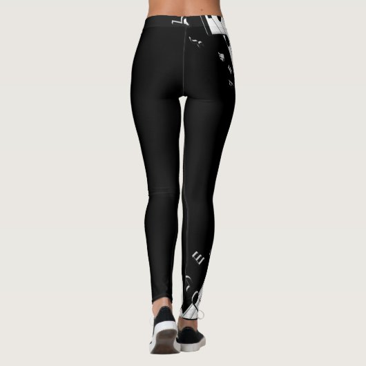 muzieknoten leggings (Achterkant)