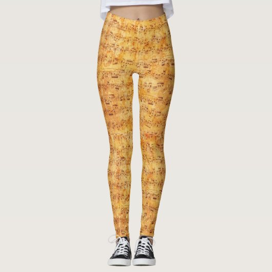 Muzieknoten Leggings (Voorkant)