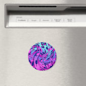 Muzieknoten Licht roze Blauw Paars Aqua Patroon Magneet (Insitu (Vaatwasser))