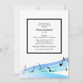 Muzieknoten Lijst Fotouitnodiging Kaart (Achterkant)